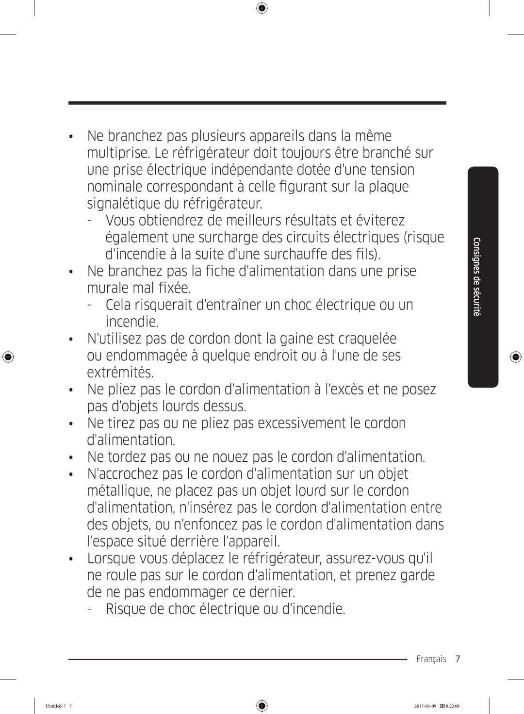 Samsung RZ32M7000SA/EF manual Français  